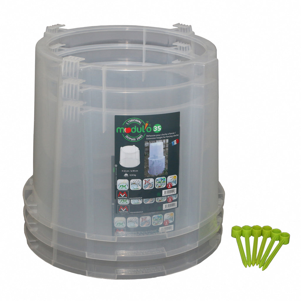Lot de 3 cloches Modul'o 35 à forçer + 6 piquets offerts